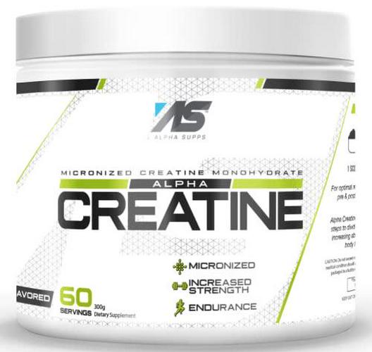 Alpha Supps - Alpha Creatine Monohydrate Powder Supports Muscle Growth | Micronized | Unflavored | 300 Grams - 60 Servings