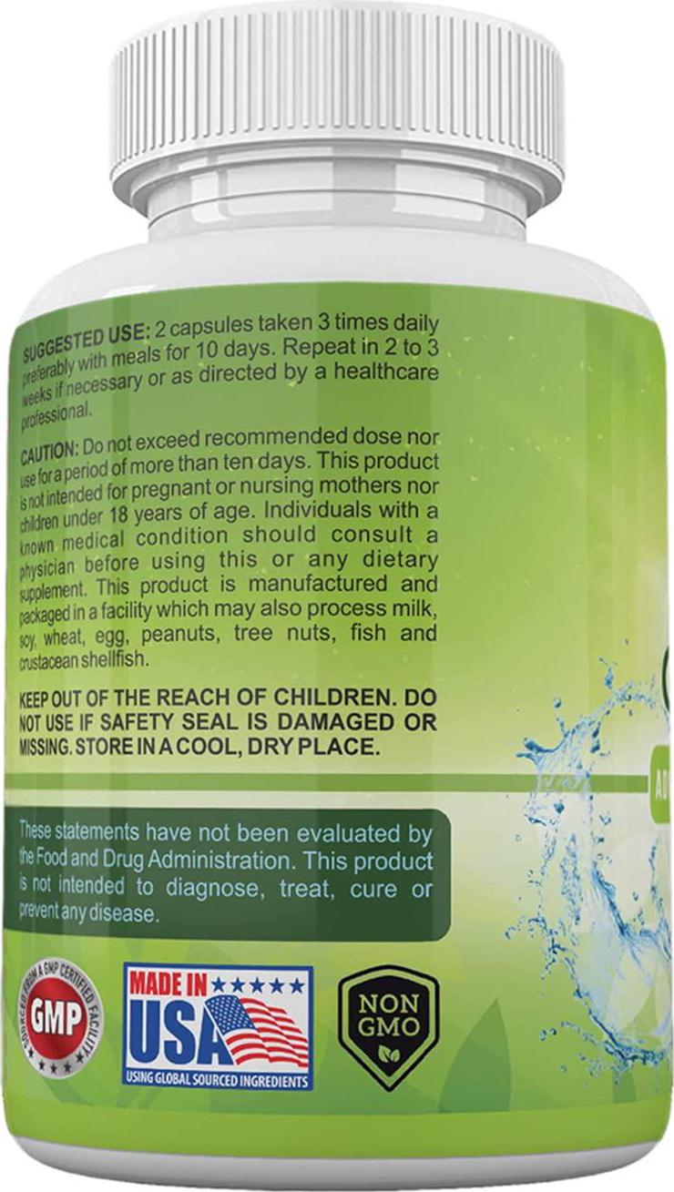 Amate Life 10 Day Intestinal Cleanse Capsules (60 Capsules) - Detox and Colon Health Support Supplement with Black Walnut, Wormwood Powder, Cranberry Extract - Digestive System Cleanser for Men and Women