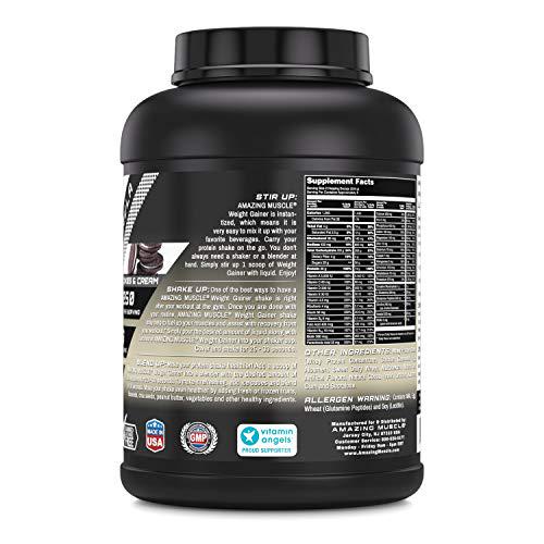 Amazing Muscle - Whey Protein Gainer - 6 Lb - Supports Lean Muscle Growth and Workout Recovery (Cookies and Cream)