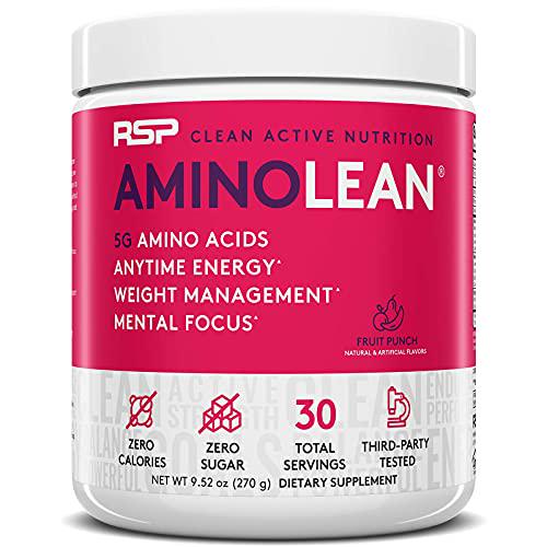 AminoLean Pre Workout Energy (Fruit Punch 30 Servings) with AminoLean Recovery Post Workout Boost (Blood Orange 30 Servings)