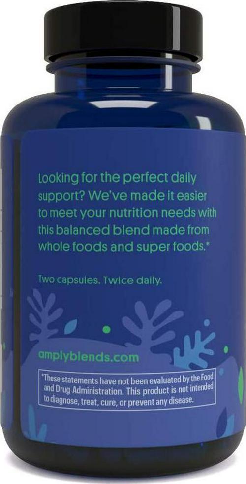 Amply Blends | Daily Fix | Herbal Supplement | Nutritional Support Capsules | 120-Count