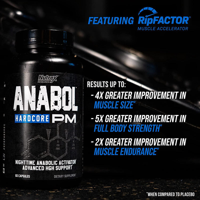 Anabol PM Nighttime Muscle Builder and Sleep Aid | Anabolic Muscle Building Supplement | Research-Backed Ingredients RIPFACTOR, Epicatechin and More | Post Workout Muscle Recovery and Strength 60 Pills