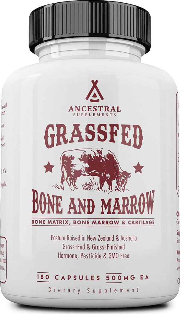 Ancestral Supplements Grass Fed Bone and Marrow Whole Bone Extract (Bone, Marrow, Cartilage, Collagen). See Other Ingredients.