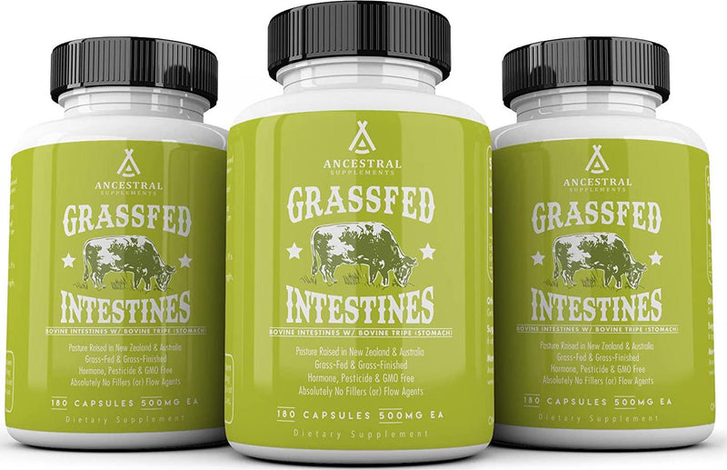 Ancestral Supplements Intestines with Stomach (Tripe) Supports Gut and Digestive Health (180 Capsules)
