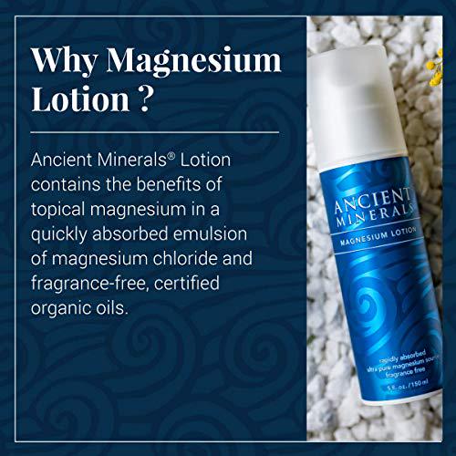 Ancient Minerals Magnesium Lotion high Concentration Genuine Zechstein Topical Magnesium Chloride (5oz)
