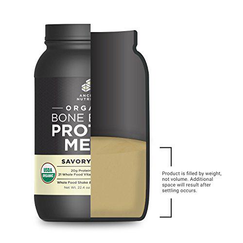 Ancient Nutrition Organic Bone Broth Protein Meal, Savory Herb Flavor, 15 Serving Size - Organic, Gut-Friendly, Paleo-Friendly, Protein Meal Replacement