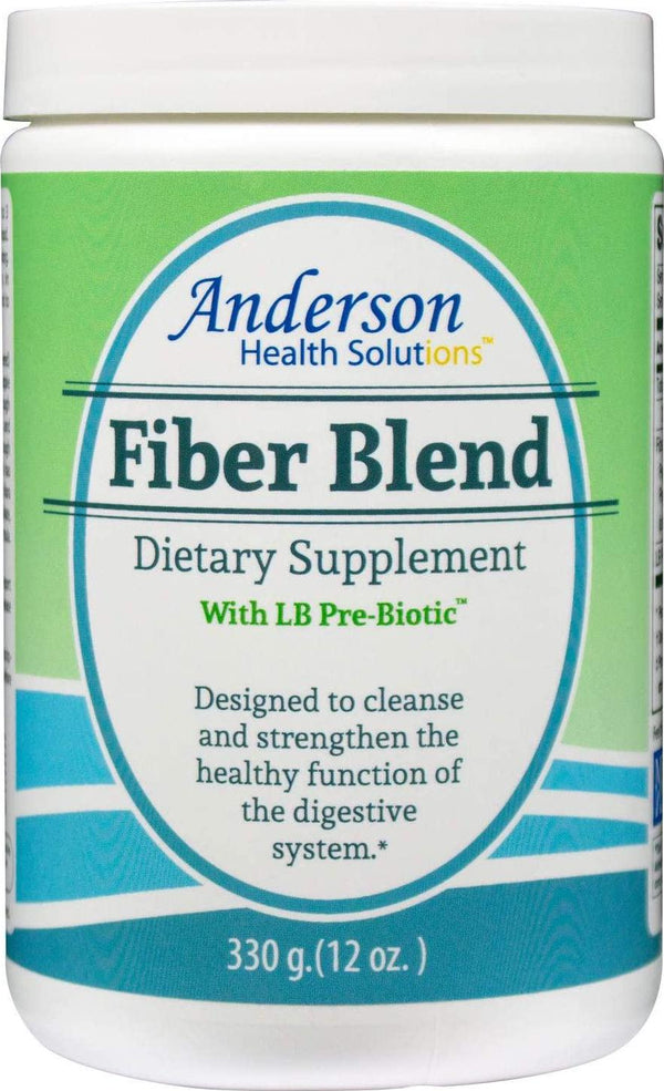Anderson Fiber Blend with LB Prebiotic, Premium Psyllium Fiber Supplement, Psyllium and Apple Pectin, Unsweetened, Gluten Free, Vegan, 12 Ounces
