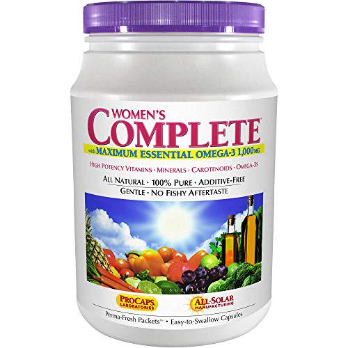 Andrew Lessman Multivitamin - Women's Complete with Maximum Essential Omega-3 1000 mg 60 Packets – 30+ High Potencies of All Nutrients, Essential Vitamins, Minerals and Carotenoids. No Additives