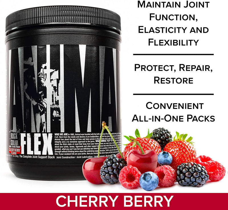 Animal Flex - Complete Joint Supplement - Collagen - Glucosamine Chondroitin - Repair and Restore, Cherry, 30 Count