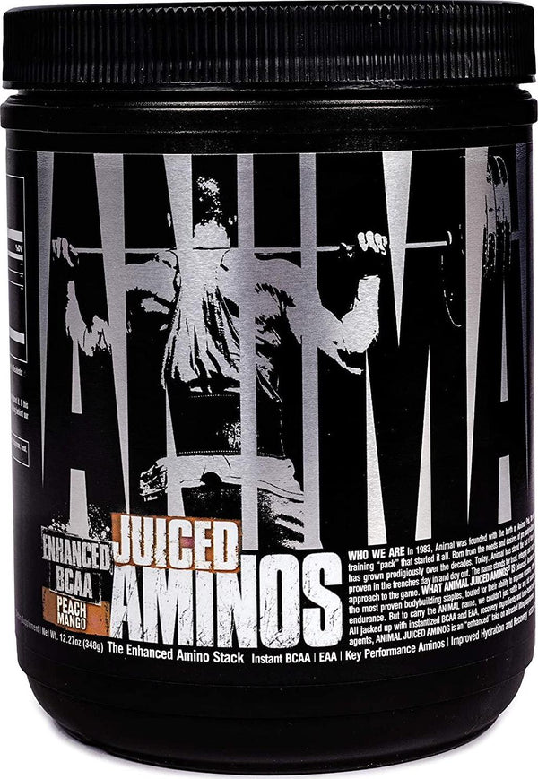 Animal Juiced Aminos - 6g Bcaa/eaa Matrix Plus 4g Amino Acid Blend for Recovery and Improved Performance, Peach Mango, 30 Count