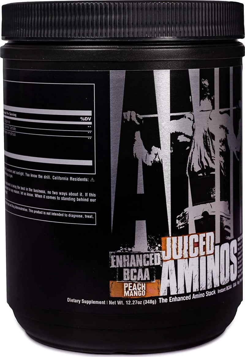 Animal Juiced Aminos - 6g Bcaa/eaa Matrix Plus 4g Amino Acid Blend for Recovery and Improved Performance, Peach Mango, 30 Count