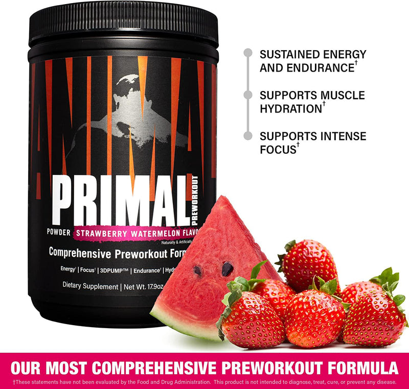 Animal Primal Preworkout Powder Synergy of Energy, Focus, Endurance, Hydration and Absorption Carefully Dosed with Patented Ingredients for Maximum Effectiveness Next Generation Preworkout Formula