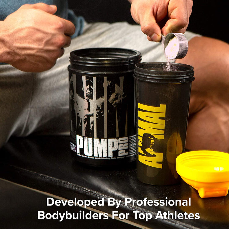 Animal Pump Pro Powder Non Stimulant Preworkout Pump and Cell volumization with Added Sea Salt for Electrolytes 20 Servings - Strawberry Lemonade
