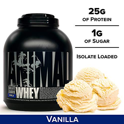 Animal Whey Isolate Whey Protein Powder Isolate Loaded for Post Workout and Recovery Low Sugar with Highly Digestible Whey Isolate Protein - Vanilla - 4 Pounds