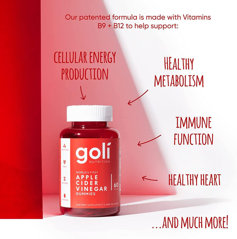 Apple Cider Vinegar Gummy Vitamins and ASHWA Vitamin D Gummy by Goli - Immunity and Detox - Apple Cider, Ashwagandha and Vitamin D Gummies