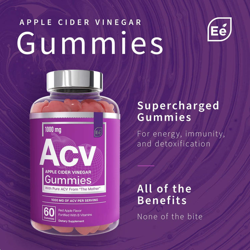 Apple Cider Vinegar Gummies from The Mother and Sugar Free Hydration Powder Packets - Variety Pack | 24 Stick Packs | Energy, Improved Performance, Digestion, and Immune Support