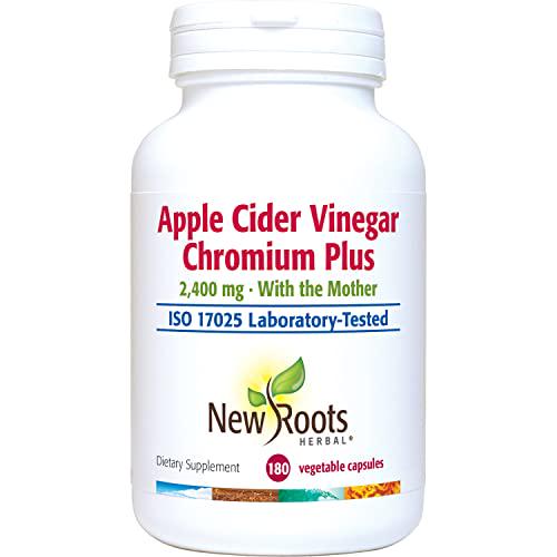 Apple Cider Vinegar Chromium Plus 2,400mg with The Mother Best Supplement for Digestion, Detox, and Immunity (180 Veg Caps)