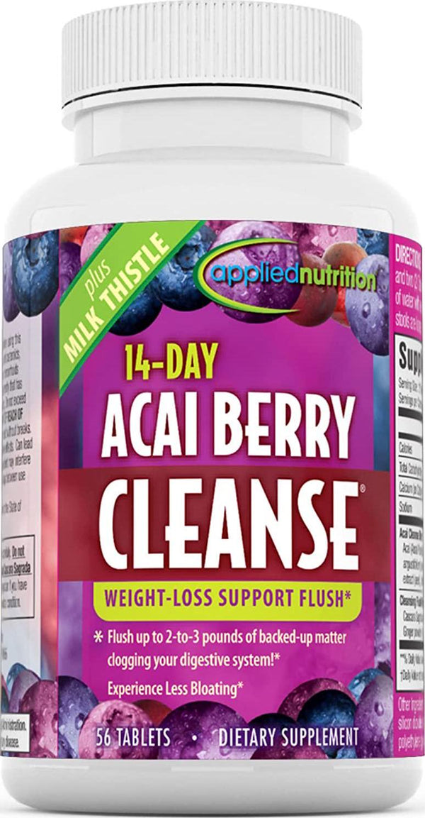 Applied Nutrition 14-Day Acai Berry Cleanse Dietary Supplement Tablets - 56 CT (Pack of 4)