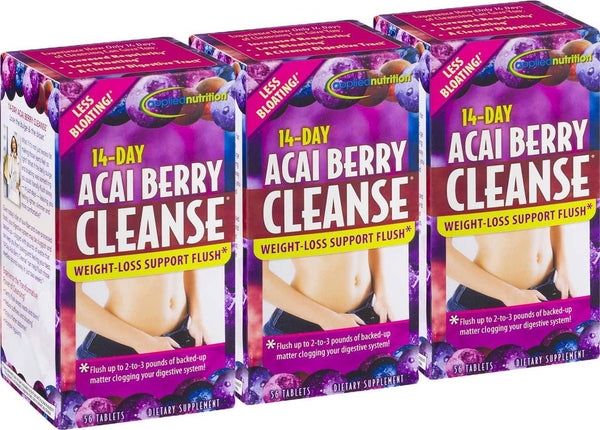 Applied Nutrition 14-Day Acai Berry Cleanse Tablets 56 ct, Pack of 3