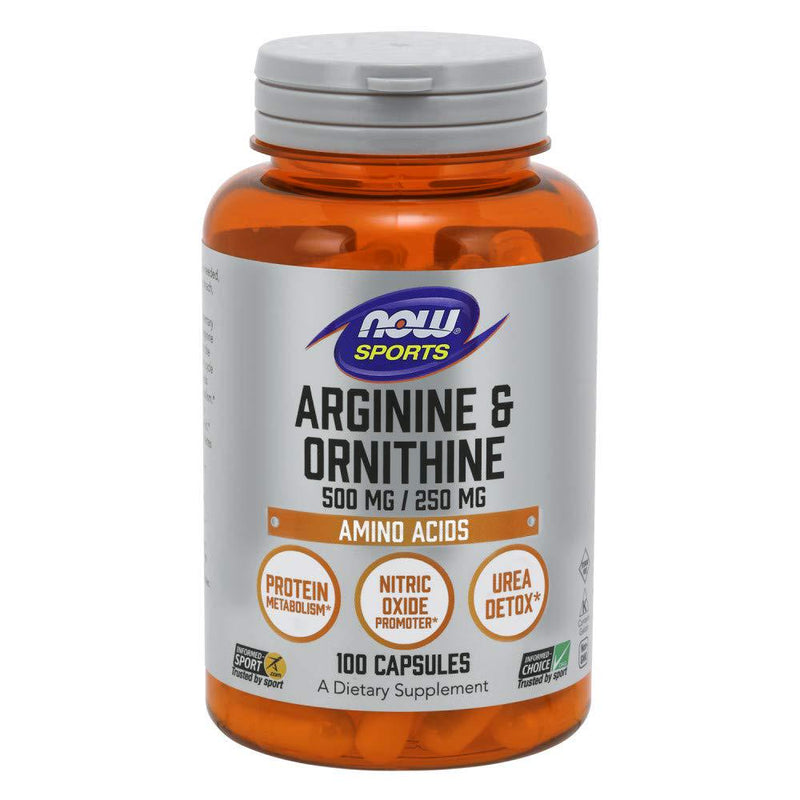 Arginine Ornithine Now Foods 100 Caps
