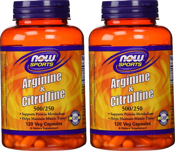 Arginine and Citrulline 500/250mg - 120 Capsules (2 Pack)