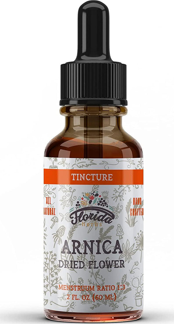 Arnica Tincture, Organic Arnica Extract (Arnica Montana) Dried Flower Herbal Supplement, Non-GMO in Cold-Pressed Organic Vegetable Glycerin, 700 mg, 2 oz (60 ml)
