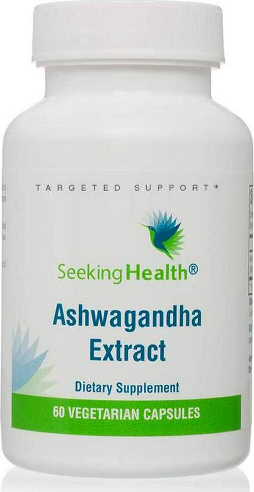 Ashwagandha Extract | Potent 420 mg Natural Ashwagandha with 5% Withanolides | Helps Support Glandular Health and Balance Stress Levels | 60 Vegetarian Capsules | Seeking Health