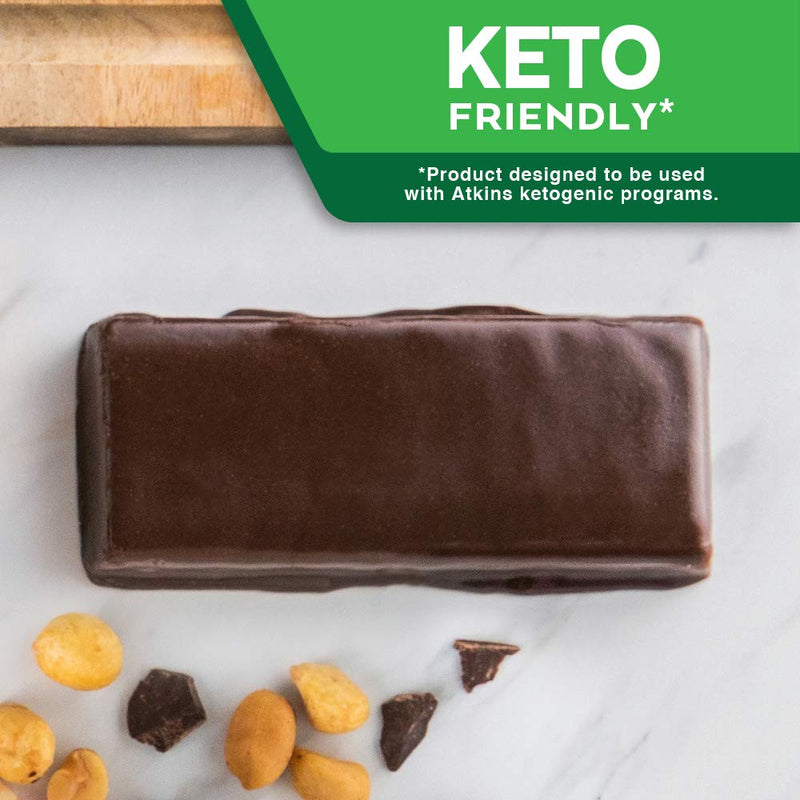 Atkins Chocolate Peanut Butter Protein Meal Bar. Rich in Fiber. Keto-Friendly. Value Pack (8 Bars)