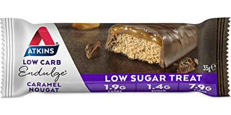 Atkins Endulge Caramel Nougat Bars | Keto Friendly Bars | 15 x 35g Low Carb Chocolate Bars | Low Carb, Low Sugar, High Fibre | 15 Bar Pack