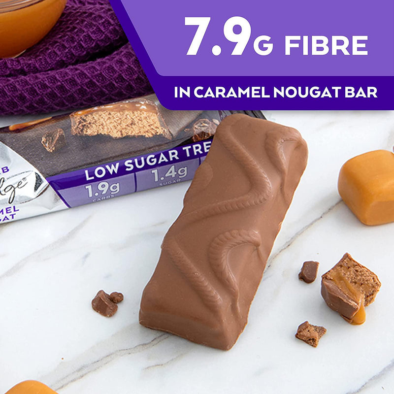 Atkins Endulge Caramel Nougat Bars | Keto Friendly Bars | 15 x 35g Low Carb Chocolate Bars | Low Carb, Low Sugar, High Fibre | 15 Bar Pack