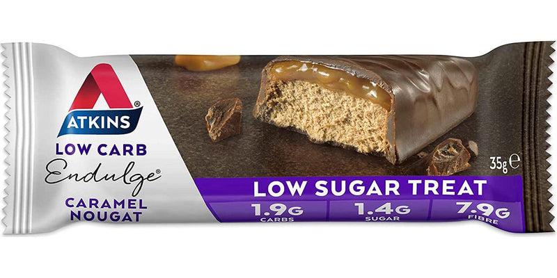 Atkins Endulge Caramel Nougat Bars | Keto Friendly Bars | 15 x 35g Low Carb Chocolate Bars | Low Carb, Low Sugar, High Fibre | 15 Bar Pack