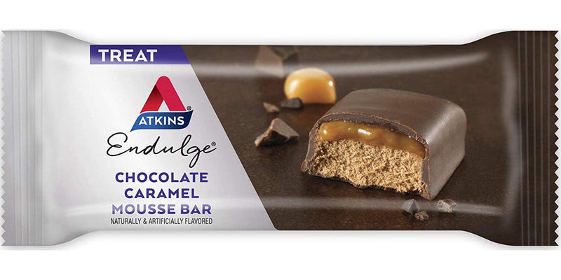 Atkins Endulge Treat Chocolate Caramel Mousse Bar. Rich Chocolate and Fluffy Mousse. Keto-Friendly. (5 Bars)