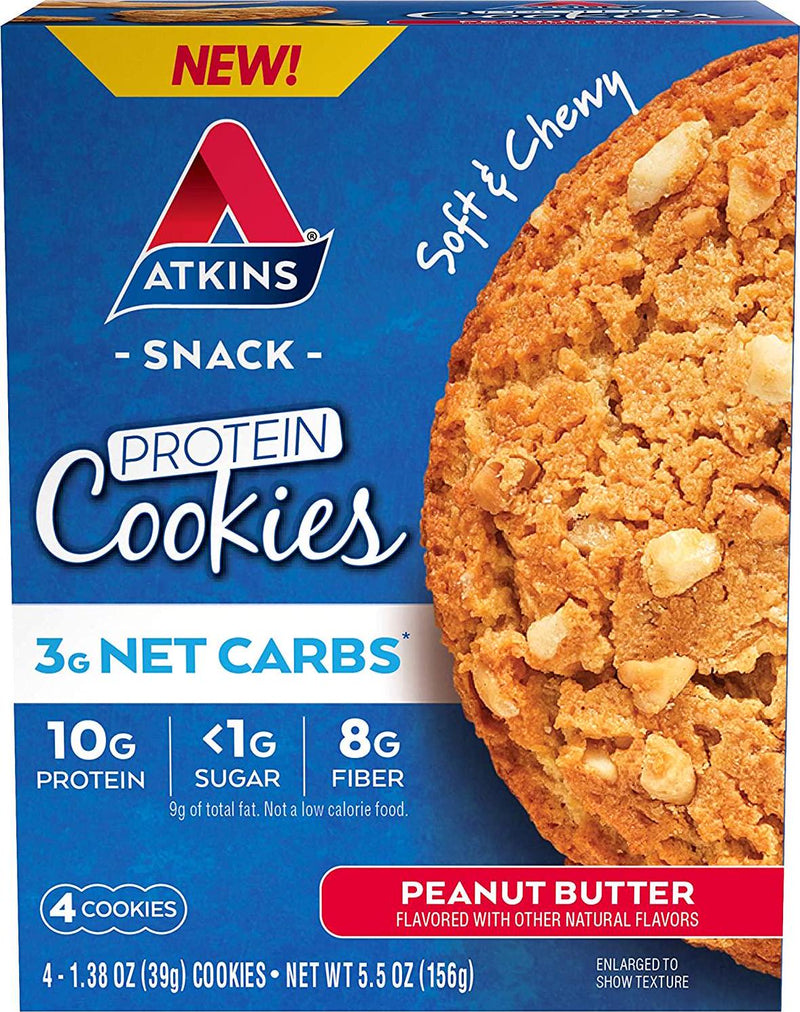 Atkins Protein Cookie Peanut Butter, 4 Count