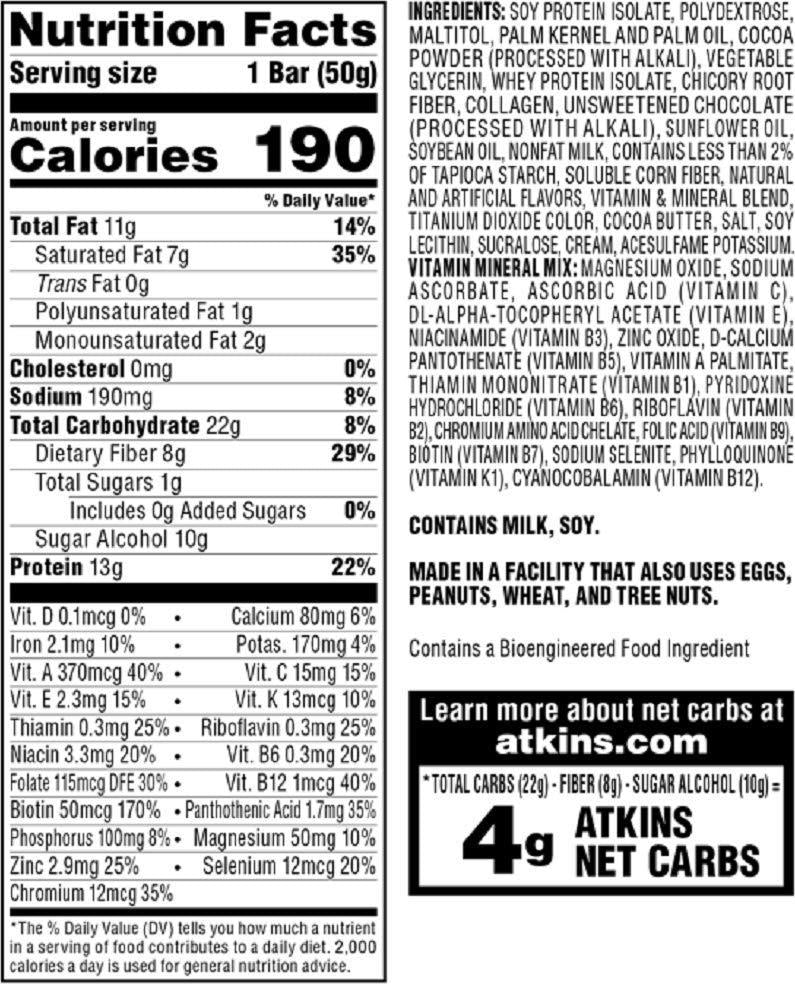 Atkins Protein Meal Bar, Cookies and Crème, Keto Friendly, 5 Count and Atkins Snack Bar, Cranberry Almond, 5 Count