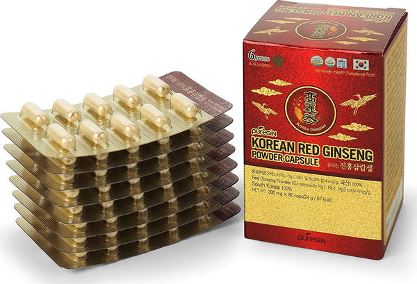 [Authentic] 6years Korean Red Ginseng Tablets - By PureGin - 300mg X 80 Tablets | Made in Korea | No Additives or Other Ingredients | 100% Panax Ginseng Powder | Ginsenoside 4mg/g l Boosting Energy