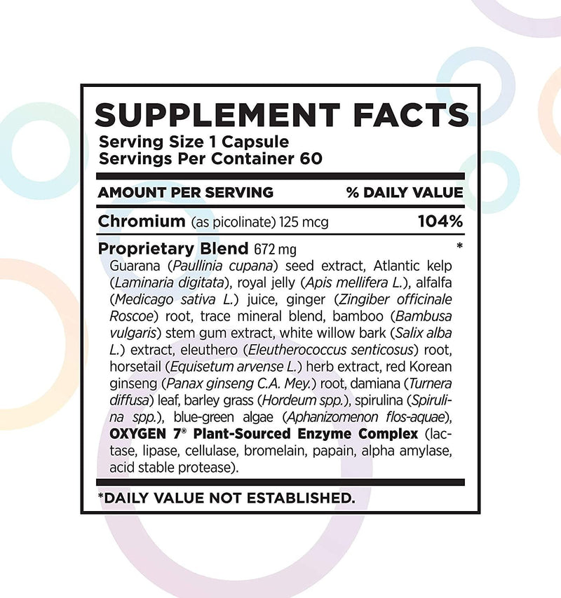 Awakening Natural Energy and Focus Nootropic Supplement with Panax Ginseng, Guarana Extract and Chromium Picolinate | Brain Supplement for Focus, Energy, Mood and Clarity | Gluten Free, Vegetarian - 60 Caps