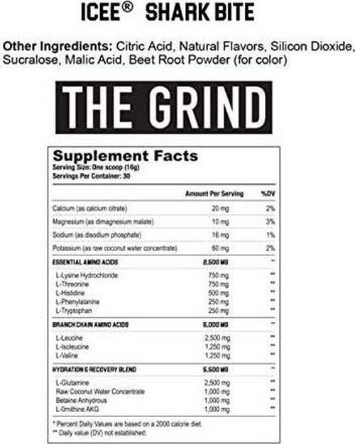  Axe and Sledge Supplements The Grind, Essential Amino Acids, Branched Chain Amino Acids and Electrolytes, Promotes Performance, Recovery, and Hydration, 30 Servings