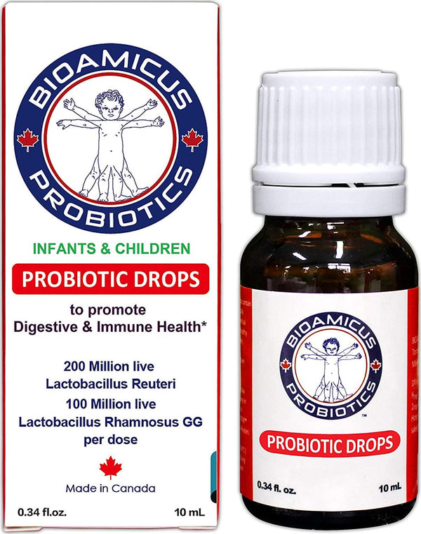 BIOAMICUS LACTOBACILLUS REUTERI and RHAMNOSUS GG PROBIOTIC Drops