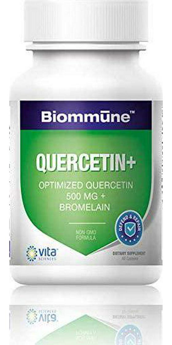 BIOMMUNE QUERCETIN + Quercetin (a zinc ionophore) and Bromelain are Powerful nutrients to Speed Defense and Recovery. Bolster Overall Immune System and Protect Upper Respiratory Health