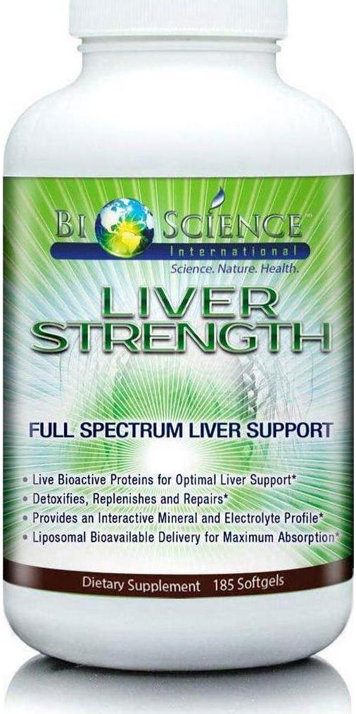 BIOSCIENCE Liver Strength Formula - Advanced Liver Cleanse, Detox and Repair Supplement with Bioactive Proteins and Fermented Greens for Natural Liver Support and Rejuvenation (185 Softgels)