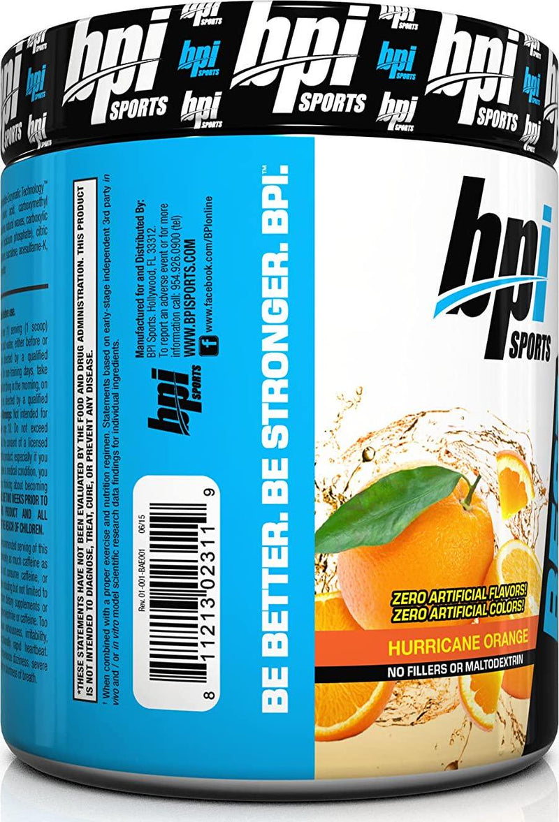 BPI Sports Best Aminos with Energy Peptide Linked BCAAs and Glutamine, Hurricane Orange, 10.58 Ounce