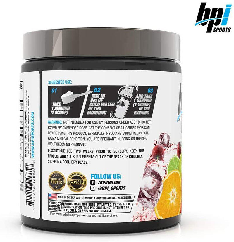 BPI Sports CLA + Carnitine Conjugated Linoleic Acid Weight Loss Formula Metabolism, Performance, Lean Muscle Caffeine Free For Men and Women Fruit Punch 50 servings 12.34 oz
