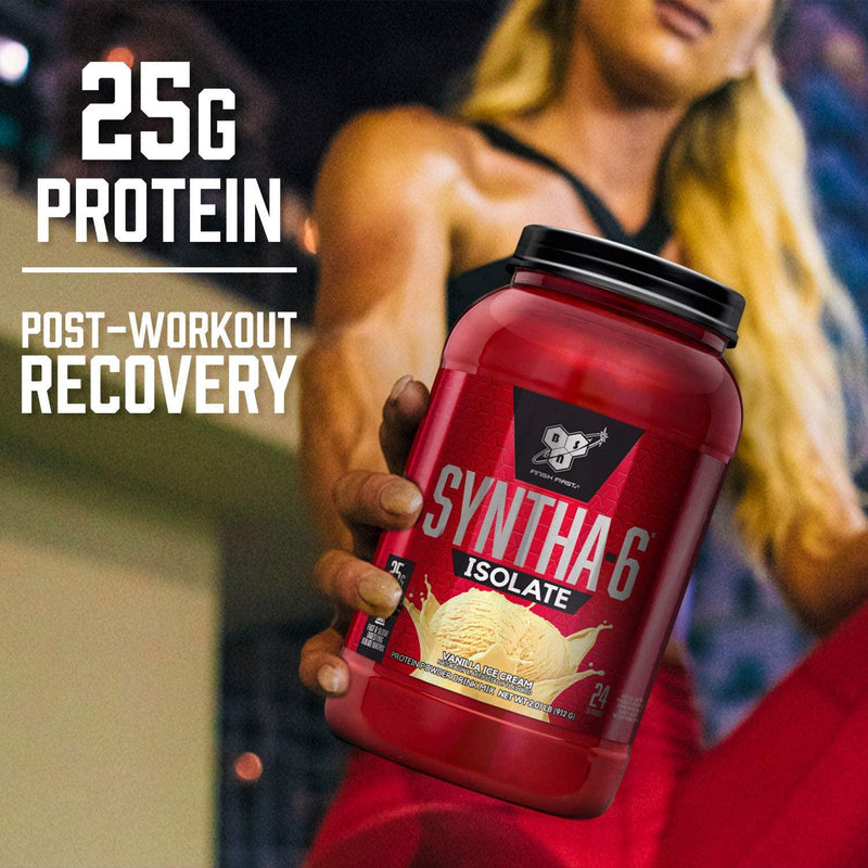 BSN SYNTHA-6 Isolate Protein Powder, Whey Protein Isolate, Milk Protein Isolate, Flavor: Chocolate Peanut Butter, 48 Servings