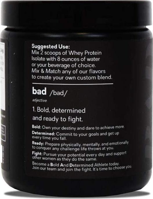 Bad Athletics Grass Fed 100% Whey Protein Isolate - Five Ingredients, 20g of Protein, Naturally Flavored and Sweetened (7 Servings) (Coconut)