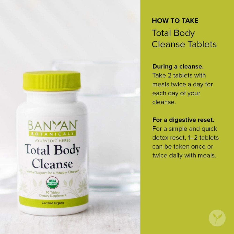 Banyan Botanicals Total Body Cleanse Organic Detox Supplement with Amla and Manjistha Supports Ayurvedic Cleanses, Detoxification, and Liver Function* 90 Tablets Non GMO Sustainably Sourced Vegan