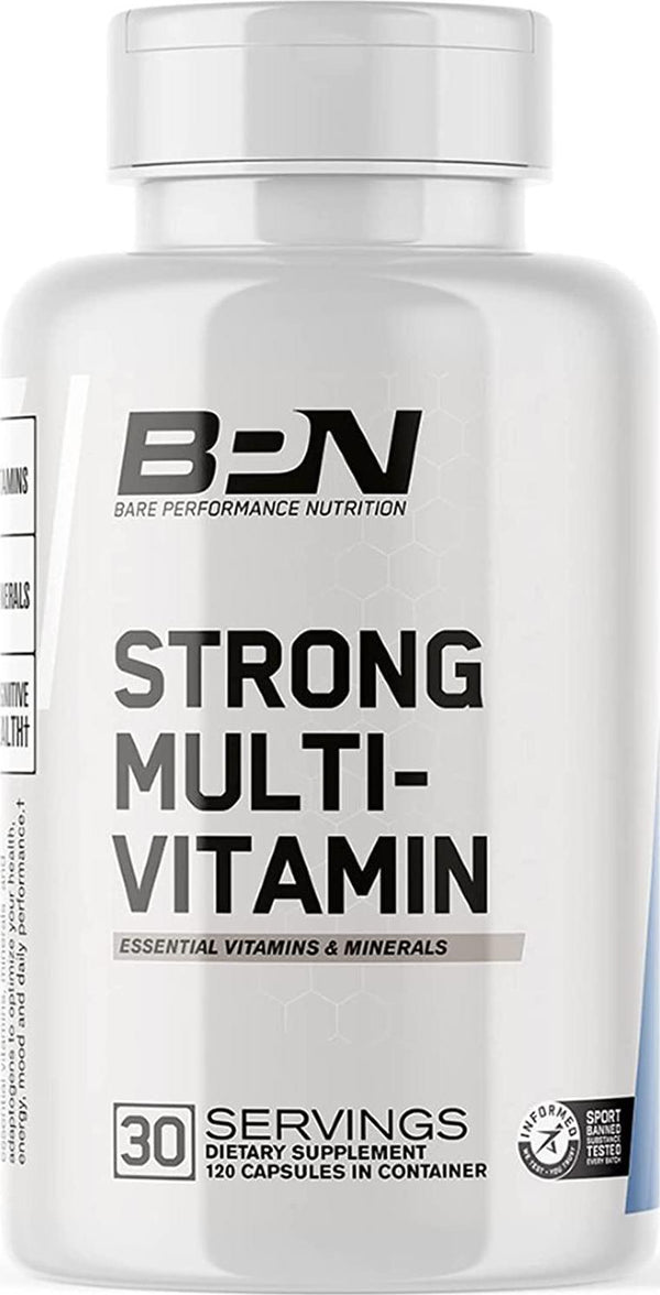 Bare Performance Nutrition, Strong Multi-Vitamin, Improved Cognitive Health, Improved Memory, Focus, Attention, Mood, and Stress (30 Servings)
