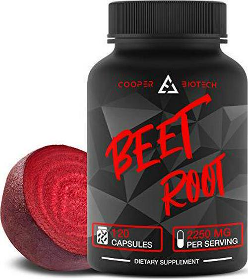 Beet Root Capsules - Concentrated Organic Beet Root Powder Supplement Extracted from Beet Juice - Blood Pressure Supplement - Nitric Oxide Boosting Beetroot Supplement - 2250 MG 120 Capsules