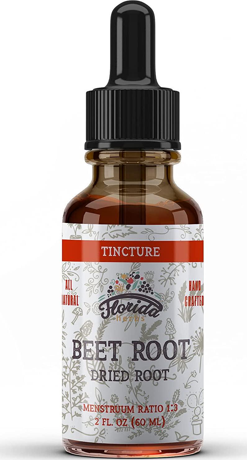 Beet Root Tincture Organic Beet Root Extract (Beta Vulgaris) Dried Root, Organic Supplement, Non-GMO in Cold-Pressed Organic Vegetable Glycerin, 2 oz (60 ml)