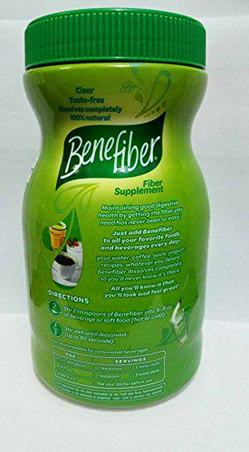 Benefiber 100% Natural Fiber Supplement - 150 Servings 600g 21.2 Oz Sugar Free