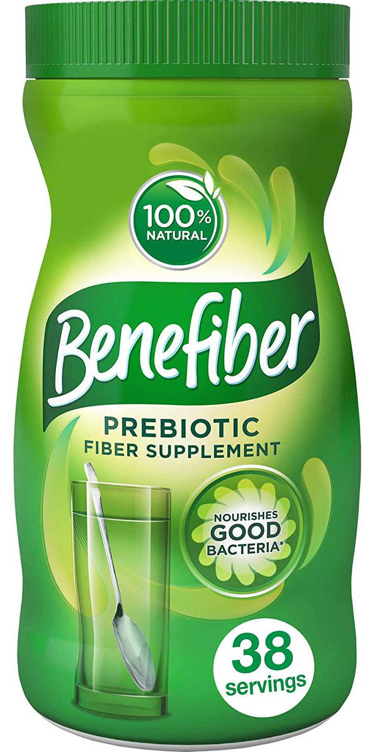 Benefiber Daily Prebiotic Dietary Fiber Supplement Powder for Digestive Health, 100% Natural, Clear and Taste-Free, 38 servings / 5.4 ounces